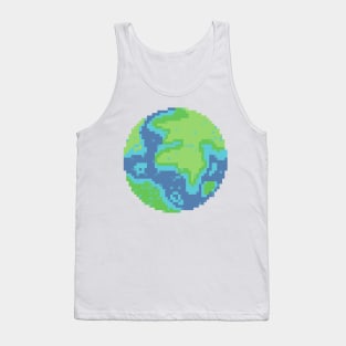 Earth Pixel Art Tank Top